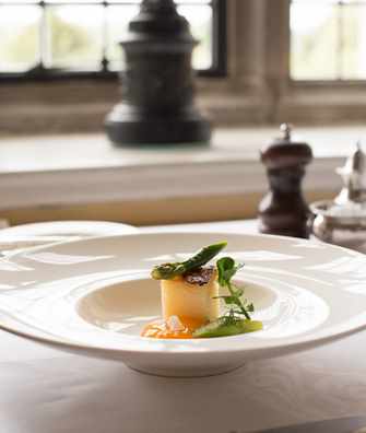 Luncheon dish at Bodysgallen Hall