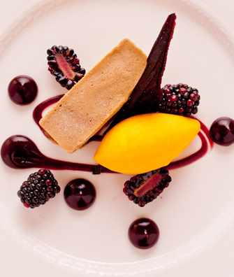 Dessert food dish at Bodysgallen Hall Dessert food dish at Bodysgallen Hall