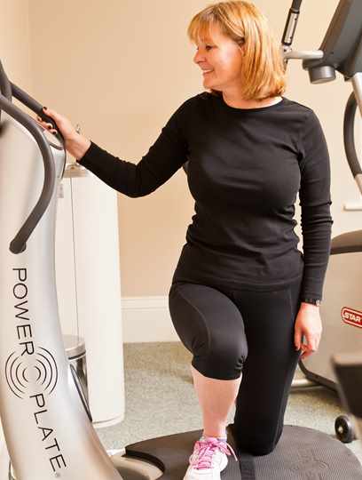Guest on Power Plate at Bodysgallen Spa Guest on Power Plate at Bodysgallen Spa