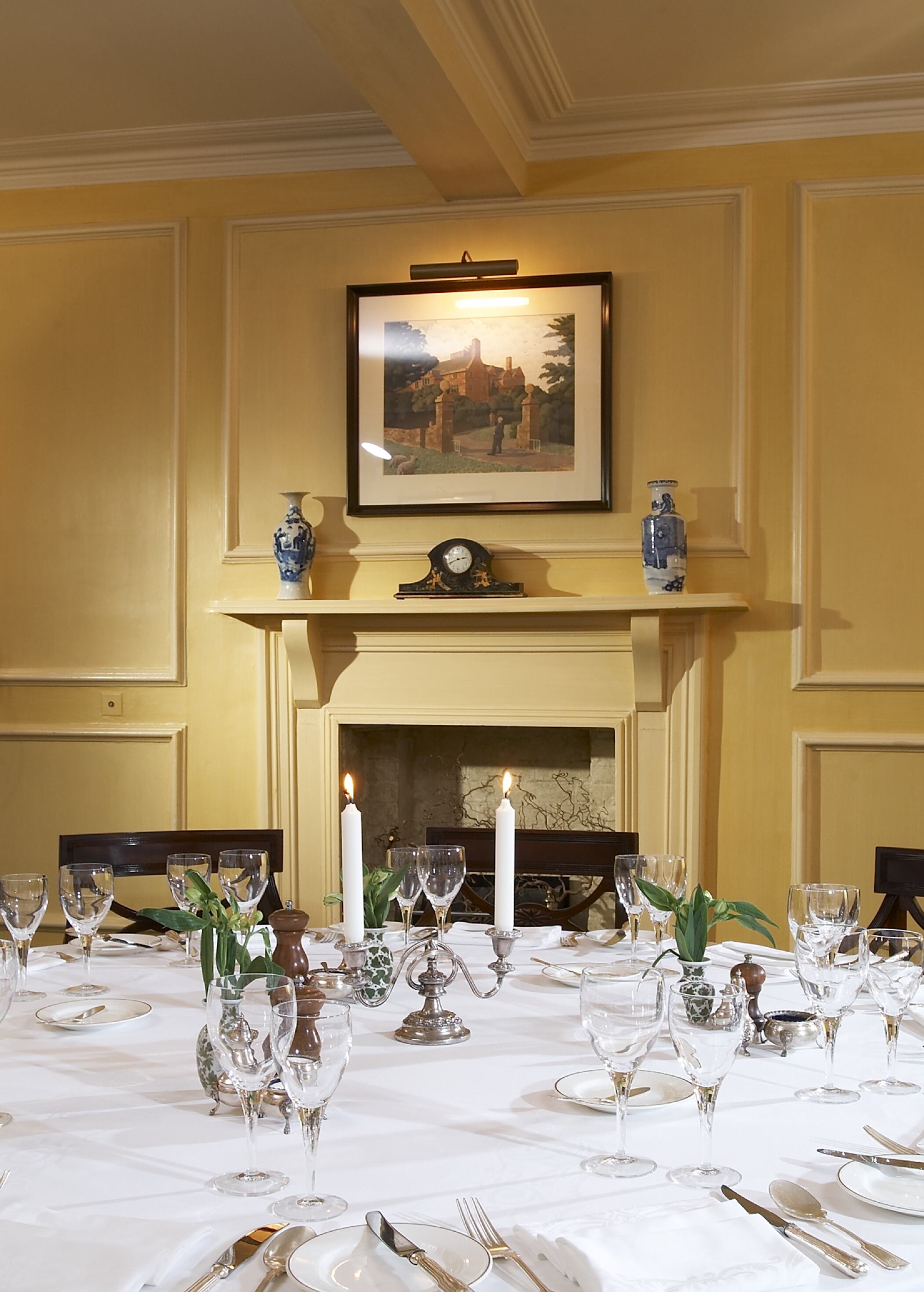 Private dining in the South Dining Room at Bodysgallen Hall