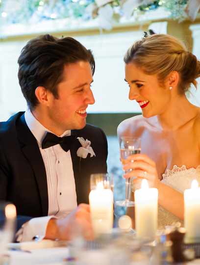 Wedding Couple in South Dining Room at Bodysgallen Hall Wedding Couple in South Dining Room at Bodysgallen Hall