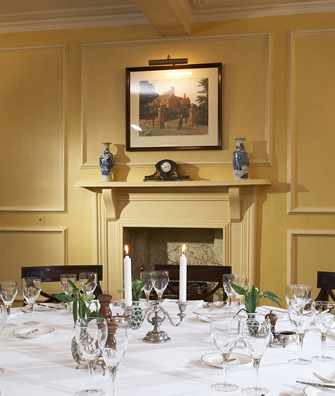 Private dining in the South Dining Room at Bodysgallen Hall