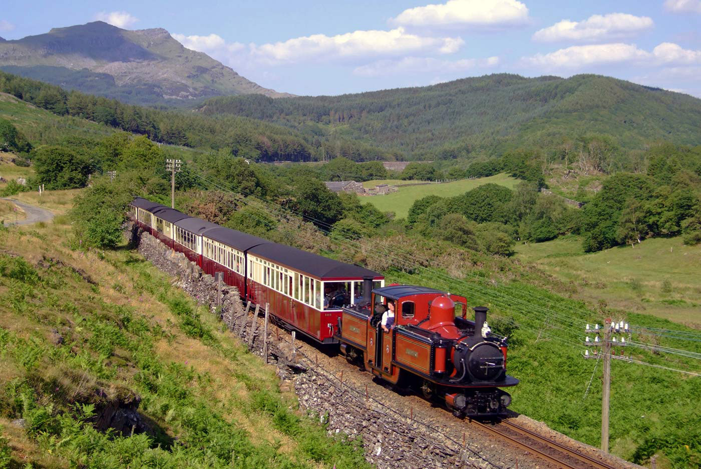 Ffestiniog Welsh Highland railway in Snowdonia