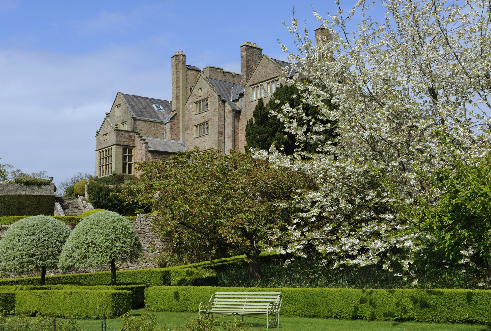Bodysgallen Hall spring garden