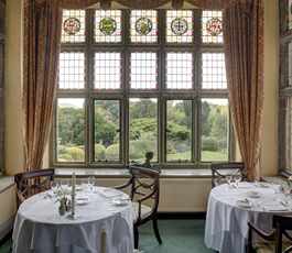 Dining alcove overlooking Bodysgallen gardens Dining alcove overlooking Bodysgallen gardens