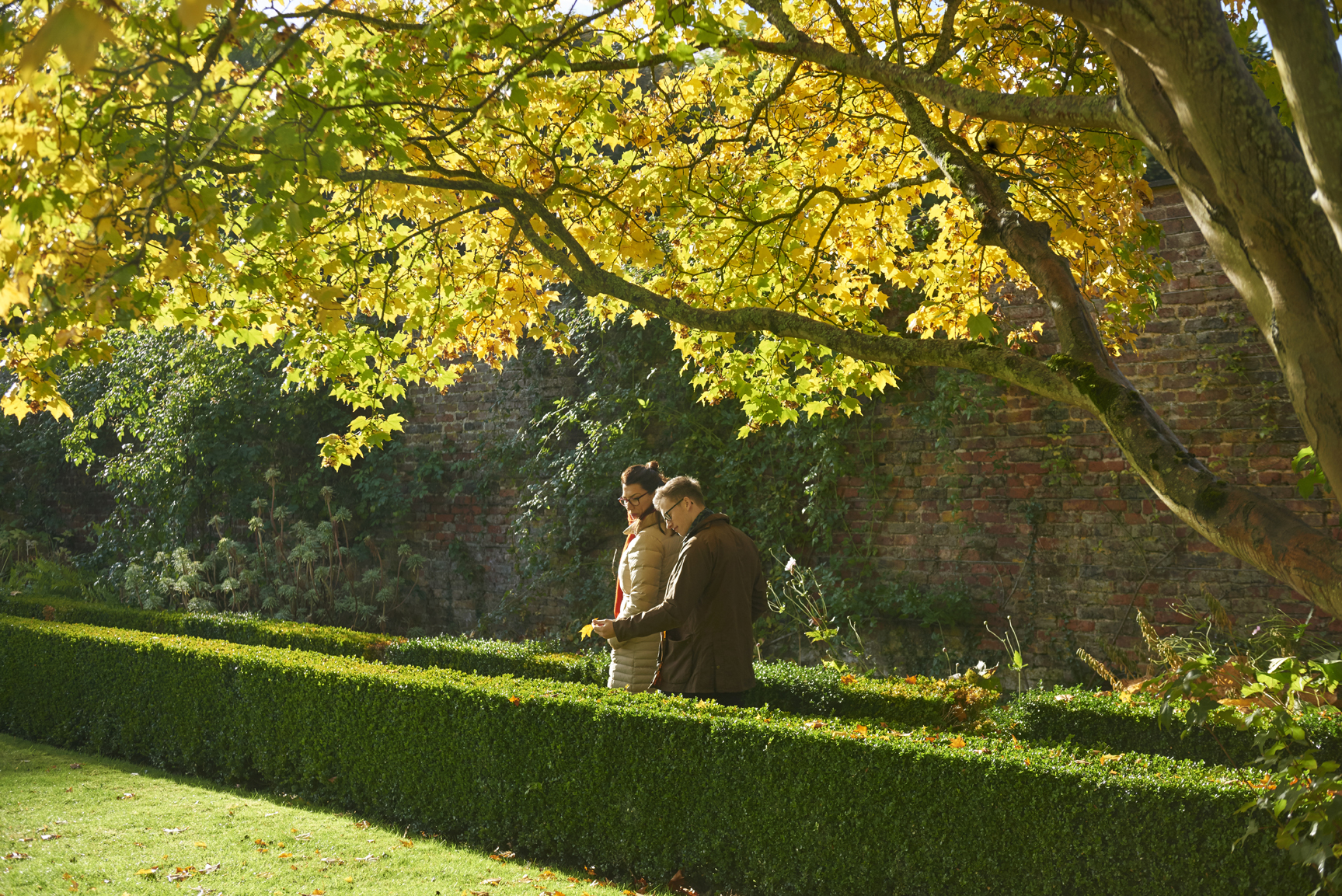 Autumnal stroll in the gardens at Bodysgallen Hall